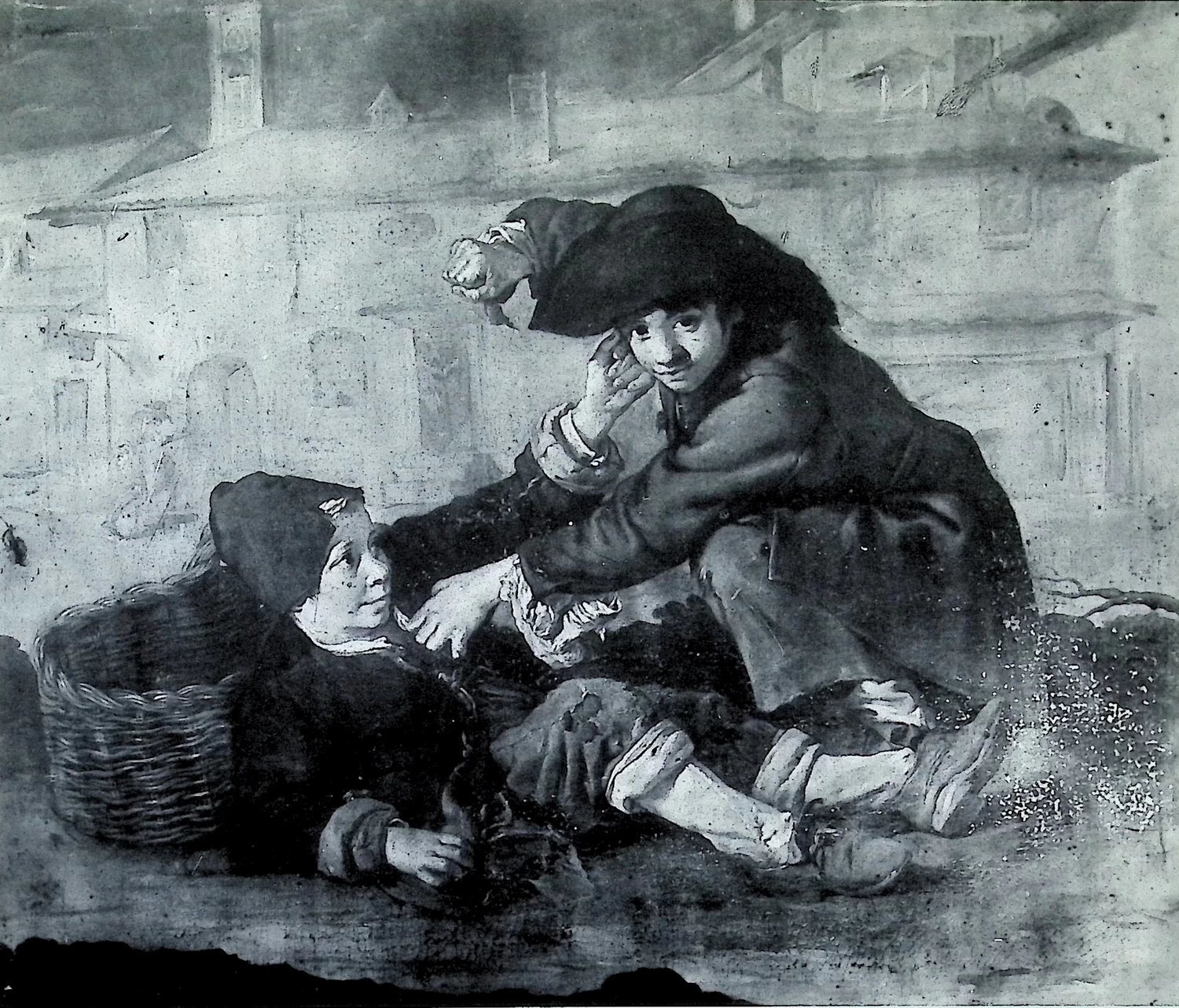 Giacomo Ceruti, il Pitocchetto - 217, Due portaroli che rissano